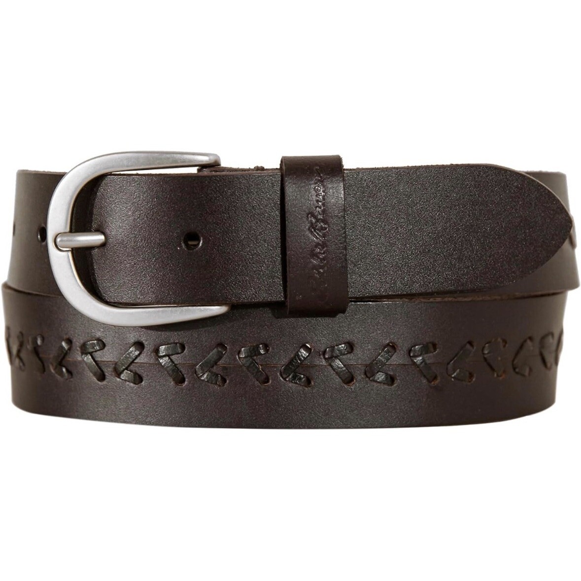 Eddie Bauer Women's Center Lacing Detailed Leather Belt